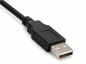 Preview: DINIC USB 2.0 Kabel A auf B St. rechts abgewinkelt, AWG 28/24, schwarz, 0,5m