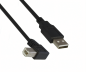 Preview: DINIC USB 2.0 Kabel A auf B St. rechts abgewinkelt, AWG 28/24, schwarz, 0,5m