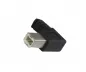 Preview: DINIC USB 2.0 Kabel A auf B St. rechts abgewinkelt, AWG 28/24, schwarz, 0,5m