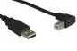 Preview: DINIC USB 2.0 Kabel A auf B St. links abgewinkelt, 1m AWG 28/24, schwarz