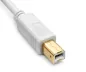 Preview: DINIC USB 2.0 HQ Kabel A Stecker auf B Stecker, weiß, DINIC Polybag, 2m