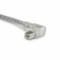 Preview: DINIC USB 2.0 Kabel A auf B St. links abgewinkelt, AWG 28/24, transparent, 2m