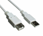 Preview: DINIC USB 2.0 Verlängerung A St. auf A Bu., 28 AWG/2C, 26 AWG/2C, grau