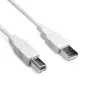 Preview: DINIC USB 2.0 Kabel A Stecker auf B Stecker, 28 AWG / 2C, 26 AWG / 2C, grau