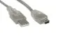 Preview: DINIC USB 2.0 Kabel A Stecker auf 5pin mini Stecker, 2m AWG 28/26, transparent
