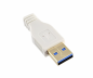 Preview: DINIC USB 3.0 Kabel A Stecker auf B Stecker, 2m 3P AWG 28/1P AWG 24, vergoldete Kontakte, weiß