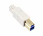 Preview: DINIC USB 3.0 Kabel A Stecker auf B Stecker, 2m 3P AWG 28/1P AWG 24, vergoldete Kontakte, weiß