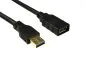Preview: DINIC USB 3.0 Verlängerung A Stecker/Buchse, 2m 3P AWG 28/1P AWG 24, vergoldete Kontakte, schwarz