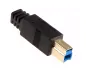 Preview: DINIC USB 3.0 Kabel A Stecker auf B Stecker, 3P AWG 28/1P AWG 24, schwarz, 0,20m