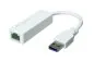 Preview: DINIC USB Adapter auf Gbit LAN für MAC und PC, USB 3.0 (2.0) A Stecker auf RJ45 Buchse, weiß, DINIC Polybag