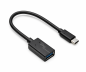 Preview: DINIC USB 3.2 Adapter Typ C St. auf USB 3.0 A Bu., 0,2m, OTG-fähig, schwarz
