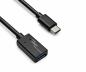 Preview: DINIC USB 3.2 Adapter Typ C St. auf USB 3.0 A Bu., OTG-fähig, schwarz, 0,2m