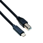 Preview: DINIC USB-C auf USB-B Druckerkabel, schwarz, (Printer/Scanner/MIDI) 0,50m