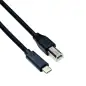 Preview: DINIC USB-C auf USB-B Druckerkabel, schwarz, (Printer/Scanner/MIDI) 0,50m