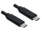 Preview: DINIC USB 3.2 Kabel Typ C-C Stecker, schwarz, 0.5m, unterstützt 100W (20V/5A) Aufladung, Polybag