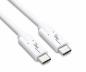 Preview: DINIC USB 3.2 Kabel Typ C-C Stecker, weiß, 0.5m, PB unterstützt 100W (20V/5A) Aufladung, Polybag