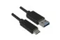 Preview: DINIC USB 3.1 Kabel Typ C - 3.0 A , schwarz, 0.5m 5Gbps, 3A charging, Polybag
