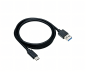 Preview: DINIC USB 3.1 Kabel Typ C - 3.0 A,  5 Gbps, 3A charging, schwarz, DINIC Polybag, 1m