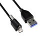 Preview: DINIC USB 3.1 Kabel Typ C+Verrieglung - USB 3.0 A , USB C-A-Kabel mit Verriegelung am Typ-C-Stecker, schwarz, 2m