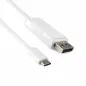 Preview: DINIC USB 3.2 Kabel Typ C St. auf DisplayPort St., 4K bei 60Hz, weiß, 2m