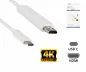 Preview: DINIC USB 3.2 Typ C auf HDMI, 4K2K@60Hz, HDR, HDCP, PS176, weiß,1m