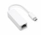 Preview: DINIC Adapter USB C Stecker / RJ45 Gbit LAN, weiß, PB 10/100/1000 Mbps mit Auto-Erkennung, 0,2m