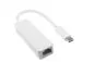 Preview: DINIC Adapter USB C Stecker / RJ45 Gbit LAN, weiß, PB 10/100/1000 Mbps mit Auto-Erkennung, 0,2m