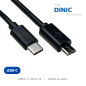 Preview: DINIC USB 3.1 Kabel Typ-C auf micro B, schwarz, DINIC Polybag, 2m