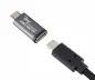 Preview: DINIC Adapter, Micro Stecker auf USB C Buchse Alu, space grau