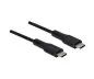 Preview: DINIC USB Typ C auf C Ladekabel, schwarz, 1.5m 2x USB Typ C Stecker, 60W, 3A