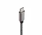Preview: DINIC USB Typ C auf A Ladekabel, HQ Alu Stecker, 5V, 3A, Nylon Kabel, Space Grey, 1,00m