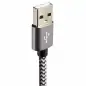 Preview: DINIC USB Typ C auf A Ladekabel, HQ Alu Stecker, 5V, 2A, Nylon Kabel, Space Grey, 2,00m