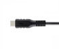 Preview: USB Typ C auf C 90°, Ladekabel, C auf C gewinkelt, 60W, 3A, OD: 3.5mm, schwarz, Polybag, 1m