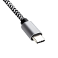 Preview: DINIC USB Typ C auf C Ladekabel, HQ Alu Stecker, 60w, Nylon Kabel, Space Grey, 0,5m