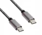 Preview: DINIC USB Typ C auf C Ladekabel, HQ Alu Stecker, 60w, Nylon Kabel, Space Grey, 0,5m