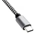 Preview: DINIC USB-C auf C 90° Ladekabel, HQ Alu Stecker, 60w, Nylon Kabel, Space Grey, Aktionsbox, 1,00m