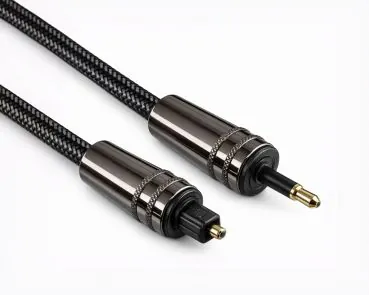 DINIC Premium Toslink Kabel St. auf mini Toslink St., 2m, Dubai Range, schwarz