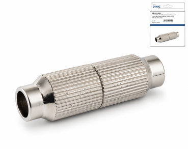 Antennenadapter Koaxverbinder, Metall, IEC (Koax) Doppelkupplung, schraubbar