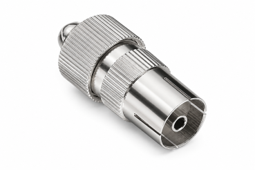 DINIC Koaxial Kupplung 9,5mm mit Schraubanschluss Metallausführung für Koaxialkabel 4,5-7,5mm