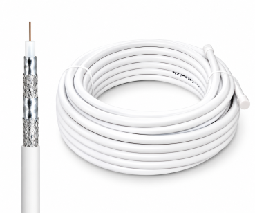 DINIC Premium Koaxial TV / SAT Verlegekabel, 120dB, 4k, Rolle 25m