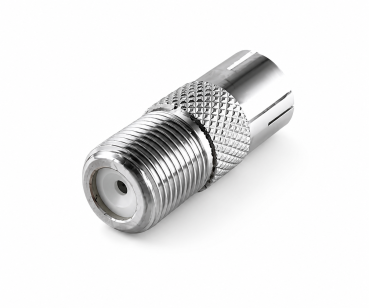 Adapter Koax-Buchse auf F-Buchse, F-Buchse auf Koaxial Buchse, Vollmetall