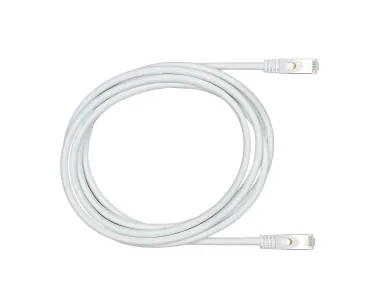 DINIC Cat.7 Premium Patchkabel 10 GB LAN / DSL Netzwerk, LSZH, PiMF/S-FTP Kabel, weiß, 0,30m