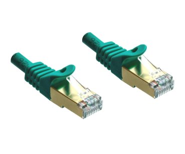 DINIC Cat.7 Premium Patchkabel 10 GB LAN / DSL Netzwerk, LSZH, PiMF/S-FTP Kabel, grün