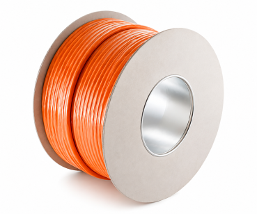 DINIC Cat.7 Verlegekabel GHMT zertifiziert, S/FTP, PiMF, LSZH, 10GB, AWG 23, 1000 MHz, orange, 100m