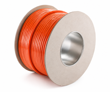 DINIC Cat.7 Duplex Verlegekabel, S/FTP, PiMF, 100m 10GB, AWG 23, 1000 MHz, orange, LSZH