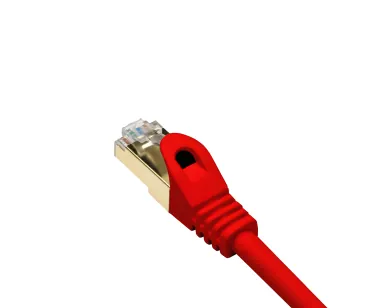 DINIC Cat.7 Premium Patchkabel 10 GB LAN / DSL Netzwerk, LSZH, PiMF/S-FTP Kabel, rot, 3m