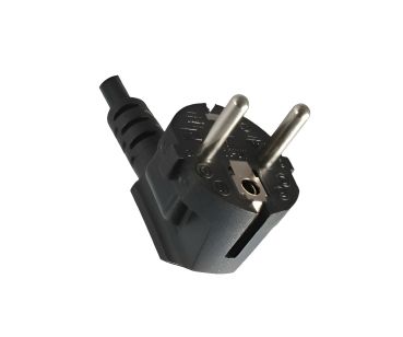 DINIC Netzkabel Schuko auf Warmgerätestecker, Stromkabel C15, schwarz, 5m