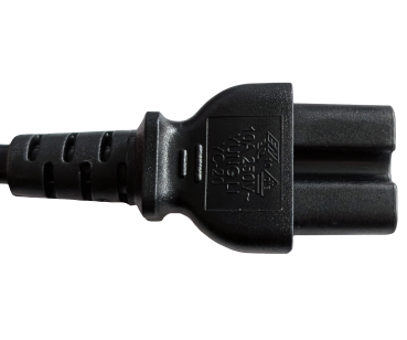 DINIC Netzkabel Schuko auf Warmgerätestecker, Stromkabel C15, schwarz, 5m