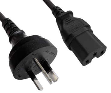 DINIC Netzkabel Stromkabel China Typ I auf C15, 1mm², CCC, schwarz, 1,8m