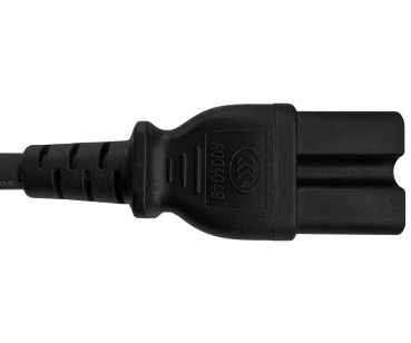 DINIC Netzkabel Stromkabel China Typ I auf C15, 1mm², CCC, schwarz, 1,8m